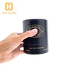 Flacon de parfum rond noir de 50 ml à 100 ml avec boîte à cylindre