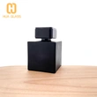 Botella de perfume cuadrada de 100 ml con tapa de madera/tapa de abs