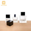 Botella de perfume de cubo de 30 ml, 50 ml, 100 ml con tapa de madera/tapa de abs