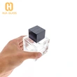 Botella de perfume de cubo de 30 ml, 50 ml, 100 ml con tapa de madera/tapa de abs