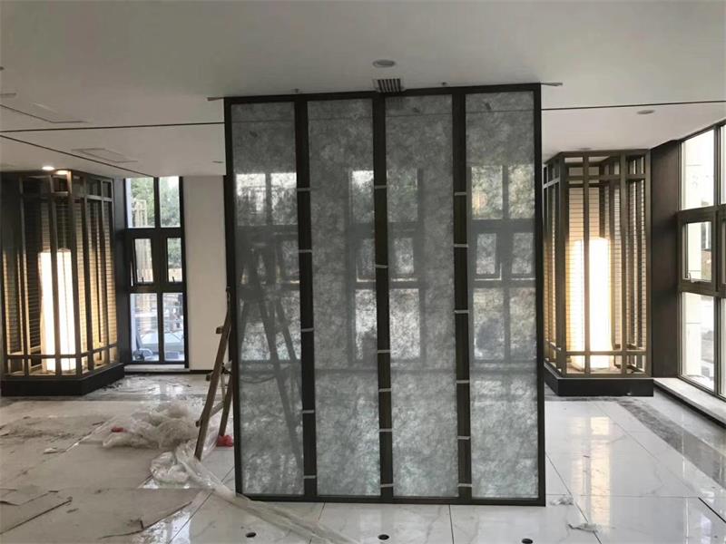Stainless steel partition gunmetal with glass (2).JPG