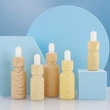 30ml 100ml  Frosted Glass Dropper Bottle with  Bamboo Lid