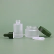 Cosmetic Serum Flat Shoulder Colored Glass Dropper Bottles