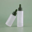 Cosmetic Serum Flat Shoulder Colored Glass Dropper Bottles