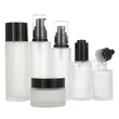 cosmetic  oil flat shoulder serum dropper spray pump glass bottle 