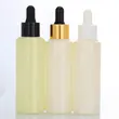 luxury 50ml clear heavy glass thick bottom Flat shoulder dropper bottles
