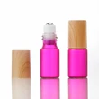 Essential Oil Use Pink Roll On Glass Roller Bottle With Ball Gold Cap