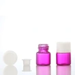 1ml 2ml amber/pink essential oil sample traveling glass bottle