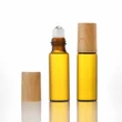 3ml empty glass perfume roll on bottles with plastic bamboo cap