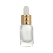 Luxury empty Square shape Clear Glass Serum Bottles 30ml
