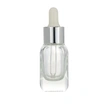 Luxury empty Square shape Clear Glass Serum Bottles 30ml