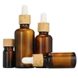 amber color essential oil glass bottles with Euro dropper cap