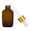 Electroplated Gold square Essential Oil Bottle 20ml 30ml 50ml