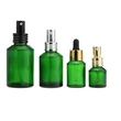 Empty Amber Round Glass Eye Cosmetic Oil Dropper Bottles