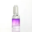 Purple Empty push head essential oil glass dropper Bottle for Skincare