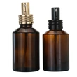Frosted Glass Body Spray Bottles with Bamboo Pump Spray