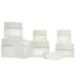 High quality square cosmetic jar set glass cream jar 40ml 50g 100ml 