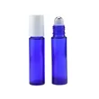 10ml matte black glass roll on bottle with stainless steel roller ball