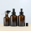 100ML Glass Bottle White Lotion Pump Bottle Cleanser Bottle