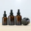 black matte perfume toner essence oil bottle glass spray pump bottles