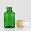  30ml Bamboo Lid Frosted Glass Essential Oil Bottle Dropper Bottle