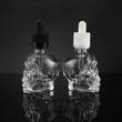 Beard Oil Dispenser 30ml Customization Skull Shaped Oil Dropper Bottle