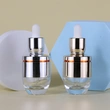 Rectangle Glass Dropper Bottles with Pipette aluminum Cap