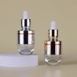 Rectangle Glass Dropper Bottles with Pipette aluminum Cap