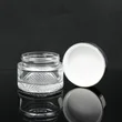 30g 50g  frosted silver screw lid face glass body cream jar