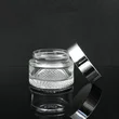 30g 50g  frosted silver screw lid face glass body cream jar