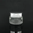 30g 50g  frosted silver screw lid face glass body cream jar