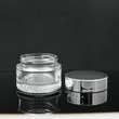30g 50g  frosted silver screw lid face glass body cream jar