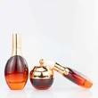 red cosmetic glass bottle set skincare packaging for cosmetic