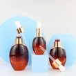 red cosmetic glass bottle set skincare packaging for cosmetic