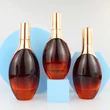 red cosmetic glass bottle set skincare packaging for cosmetic
