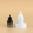 thick bottom glass  white dropper serum bottle