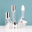 Glass transparent cosmetic bottle for cosmetic packaging