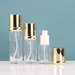 Glass transparent cosmetic bottle for cosmetic packaging