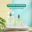 clear flat square empty glass bottle new design perfumes bottle