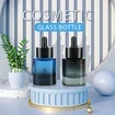 thick bottom glass  white dropper serum bottle