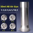50 мл 1: 1/2: 1/4: 1/10: 1 пневматический пистолет для заклепок из алюминиевого сплава