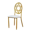 gold stainless steel metal frame wedding chair throne
