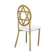 gold stainless steel metal frame wedding chair throne