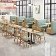 Restaurant Hall Custom Wood Dining Tables And Chairs Set