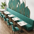 Modern Design Metal Leather Seat Restaurant Booth