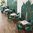 Modern Design Metal Leather Seat Restaurant Booth