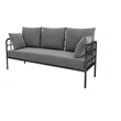 Metal Frame Fabric Leather Seat Couch Restaurant Booth