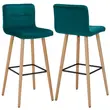 Fabric Seat Cushion Wooden Legs bar stool