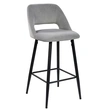 Velvet Modern Bar Stool Chair with Back
