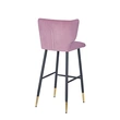 Modern Velvet Golden Metal Legs Bar Stool